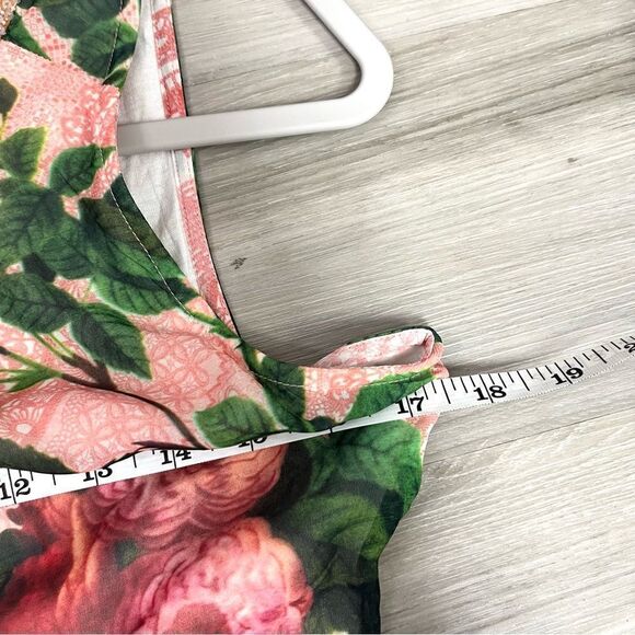 Pankaj & Nidhi Dress Women’s 6 Butterfly Garden Beaded Neck Sleeveless Midi - Picture 8 of 10